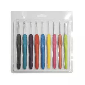 뜨개질바늘 실리콘 코바늘 9종질도구 짧은 손질 손소품 편리한 손뜨개 용품 질용품 실용적