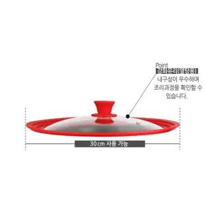 유리냄비덮개 다용도멀티뚜껑 투명 그릇 프라이팬 도뚜껑 실리콘후라이팬