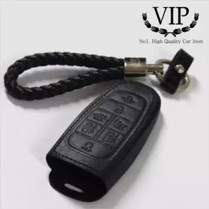 VIP 천연가죽 스마트 키케이스 소나타DN8 외 7버튼홀더 홀더 커버 키링 자동차홀더