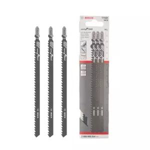 보쉬 T744D 목재용 직소날 180mm 3P 빠른 직선 절단용작업 작업용 톱날 직쏘 쏘기 절삭공구 직소