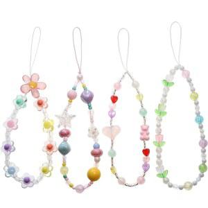 안로파 귀여운 디지털 카메라 손목 스트랩 구슬 폰 참스 카와이 팔찌 랜야드 여성용 참 홀더