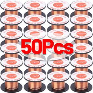 50x 절연 구리 납땜 와이어 점퍼 1mm 휴대 전화 컴퓨터 마더 보드 지문 PCB 수리 용접 도구