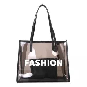 에코백 숄더 여름가방 여성 화장품파우치 2세트투명비치 PVC 텀블러 가벼운