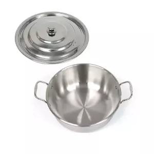 [오너클랜]bns 인덕션가능 통삼중 스텐 양수 대형 국솥 34cm