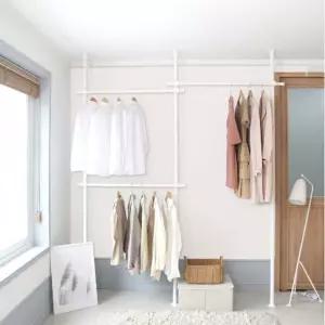 천장 기둥식 행거 3단 25파이 인테리어 견고한 헹거옷정리 수납 용품 4단 식행거 2단