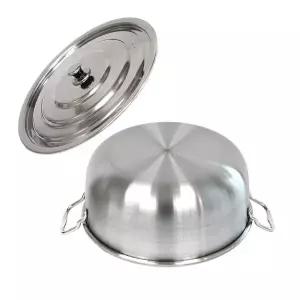 [오너클랜]bns 인덕션가능 통삼중 스텐 양수 대형 국솥 45cm