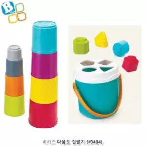 비키즈 다용도컵쌓기 (3404)감각발달장난감 완구 자극놀이 끼우기 교육 도형끼우기