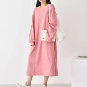 루즈핏 퍼프 롱 원피스 hn24302겨울 데이트룩 데일리 여성 소매 코디 가을