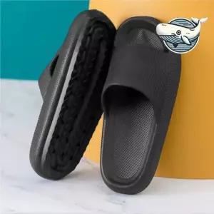 블랙 통굽 슬리퍼 논슬립 여름용 편안한 실내 안미끄러운슬리퍼 베란다 미끄럼방지