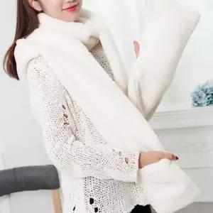 여성 겨울 방한 머플러 모자 장갑 모자달린 목도리 모자목도리 털목도리 커플목도리