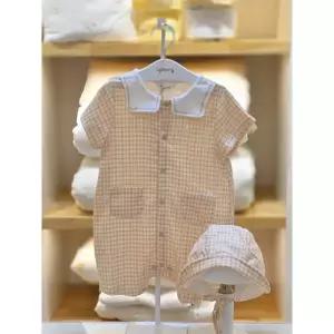 아가방 세이브존02 노아체크반팔우주복(모자) 01t327502