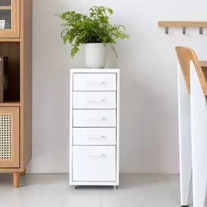 이동식 서랍장 책상 수납정리 철제서랍장 5단