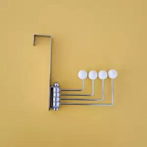 회전형 옷걸이 행거 도어 후크 4구방문 바지 가방 자바라