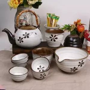 꽃 다기세트 10P 5인세트 혼술 주기 사케 사케도쿠리