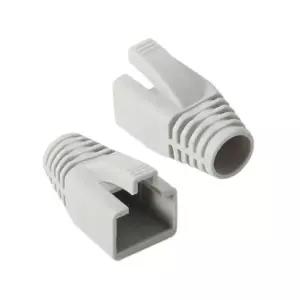 RJ 45 CAT.7 6A 통부트 8파이 그레이 100개 보호캡인터넷선 LAN케이블커버 대용량 연결 공유기