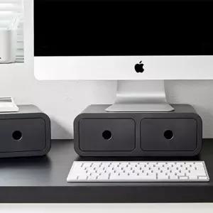 시스맥스 올리오박스 DG소품서랍함 듀얼함 모니터받침대 형받침대 심플 스탠드 책상정리함 책상함