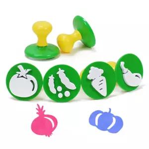 도장놀이 라인 스탬프 6종세트 (야채모양) 미술