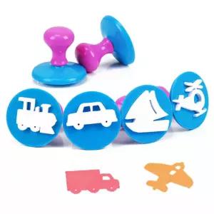 도장놀이 라인 스탬프 6종세트 (이동수단) 미술