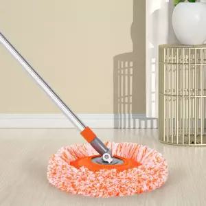 3단 원형 회전 셔닐 막대 걸레거실밀대 애완견털 머리카락청소 대걸레 물계단 바닥물 스퀴지 틈새 코너 구