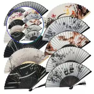 쌍문상회 지금 필요한 전통 대나무 접이식 태슬 부채 10종 LM-0600