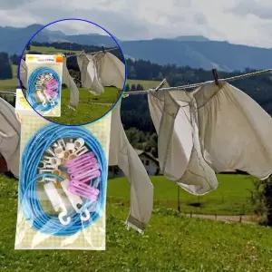 쌍문상회 지금 필요한 옥상빨래줄 야외 코팅 와이어 고리 10M