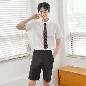 교복몰 남자 스판 반바지 블랙 남학생 학생복 팬츠