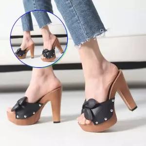 쌍문상회 지금 필요한 생산 리본 장식 스터드 가보시 뮬 슬리퍼 킬힐Y