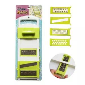 탈착식 4종 채칼 굵은 가는 강판 슬라이스야채 써는 필러 슬라이서 썰기 절단 야채 커터