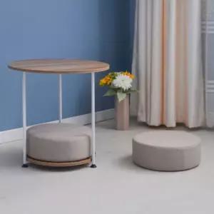 더블 쿠션방석 사이드테이블(우드)침대보조 소파 티테이블 간이 쇼파옆 거실 거실이