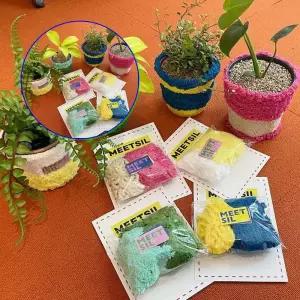 쌍문상회 지금 필요한 뜨개 털실 화분 커버 만들기 꾸미기 리폼 MEETSIL