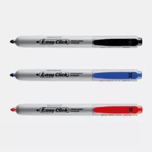 3색 1개 모나미 이지클릭 유성매직 12개입 세트 노크굵은 유성펜 마카 표시용 학교준비물 마커 굵은