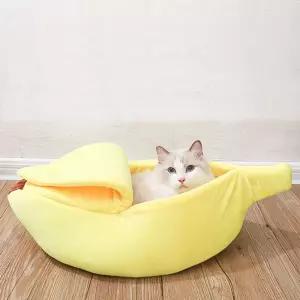 반려동물 애견 고양이 바나나 침대 소형집 숨숨캣하우스 숨숨 강아지숨숨 예쁜 방석