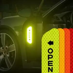 [골드스마일]자동차 도어 손잡이 오픈 반사스티커 형광4P