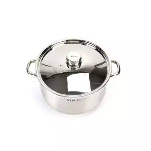 [오너클랜]bns 인덕션겸용 삼중바닥 스텐 곰솥 양수냄비 28cm