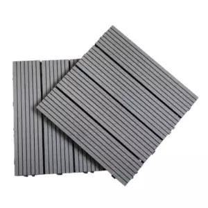 우드st 조립식 베란다 바닥 데크타일 그레이