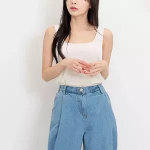 여자 민소매 나시 데일리 베이지 스퀘어 웨어 여성 티셔츠 패션 레이어드 니트 정장이너 이너