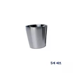 2중 스텐 물컵 5p 약7.2x7.1cm잔 스테인리스 레스 음료 디자인 식당 주스