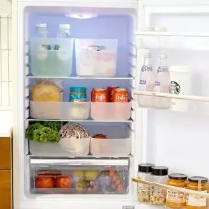 [보노하우스]국내생산 반투명 냉장고 수납정리함 XS (뚜껑형) 2P