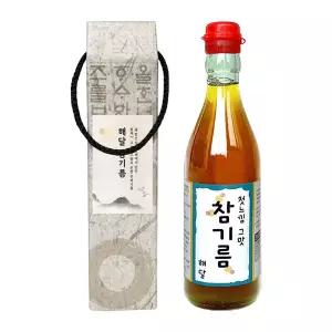 해달 참기름 350ml 1병 케이스포함통들깨 고소한 들기름붓 고소한참깨