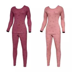 TRY 여자 뷰티날염 양면내복 여성내의 상하세트엄마 홈웨어 발열내의 내의 선물 겨울선물