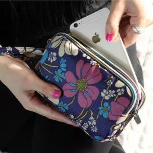 3중 수납 핸드 폰 사각 파우치 미니 스트랩 지퍼 가방 휴대폰파우치 예쁜파우치