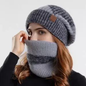 여성 니트 넥워머 비니 세트 1P 겨울 보온 목토시 (WFHHX0F)