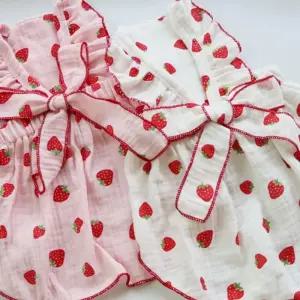 코코아허니 딸기조아 원피스강아지프릴 애견 멍멍이 댕댕이리본 애완견 개원피스 예쁜옷 애완견옷