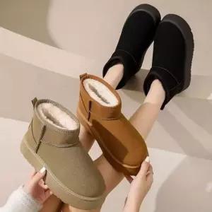 여성 스웨이드 털부츠방한용 겨울 겨울퍼 퍼부츠 숏부츠 여자