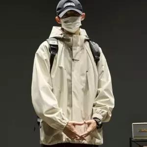 남성 오버핏 바람막이 후드 점퍼 겨울 방수 방풍자켓 루즈 남자