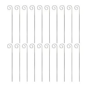 20개 정원 은 스테인리스 스틸 식물 라벨 후크 표지판 용기 액세서리 표지판 이해관계자 액세서리(20CM)