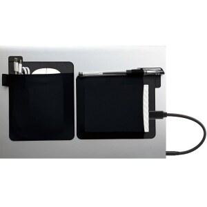 노트북용 2팩 휴대용 하드 드라이브 슬리브 - SSD 솔리드 스테이트 재사용 가능한 접착제 외장 케이스에 부착 여행용 포켓 파우치