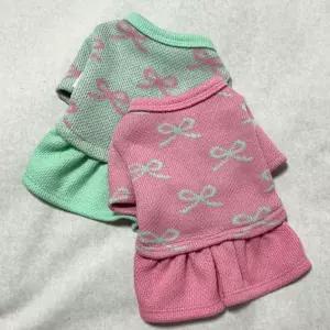 코코아허니 91DF4 리본 니트 원피스애완견옷 강아지의류 애견 반려 패션