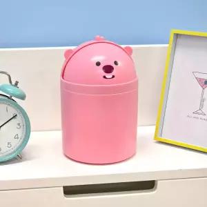 잔망루피 데스크 휴지통미니쓰레기통 뚜껑 탁상용 책상