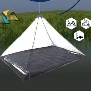 키밍 간편 방충 캠핑 텐트 1인 2용 모기장야외 원터치 망텐트 매트 용품 여행용 바닥있는 글램용 퇴치기 여